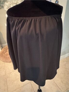 Off-Shoulder Black Women's Top